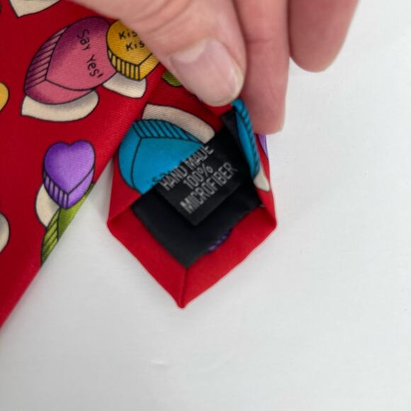Sweetarts Valentine's Candy Heart Tie Red Blue Purple Love - Picture 7 of 16